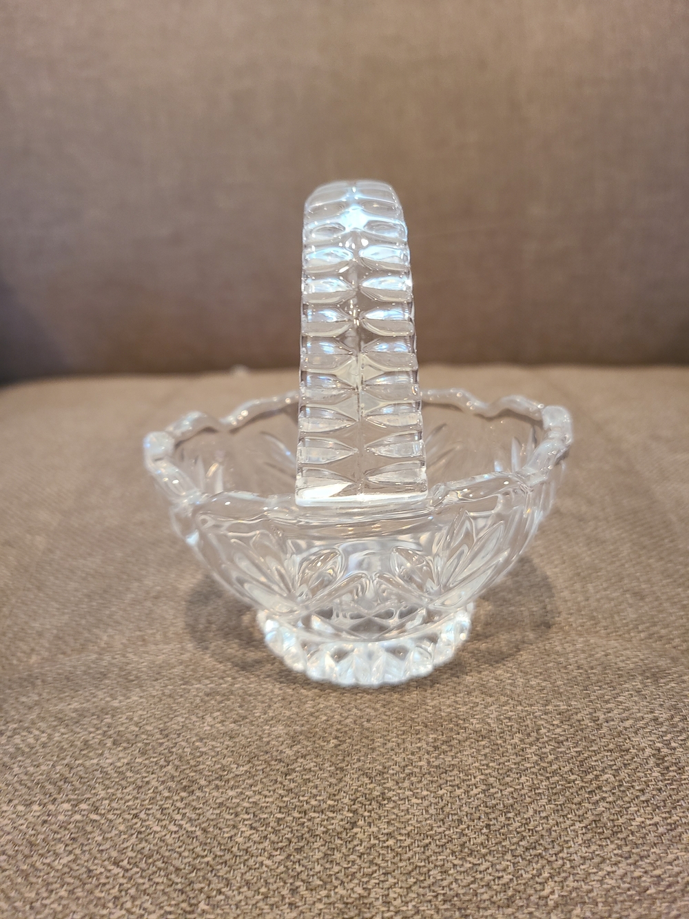 Vintage Princess House 24% Lead Crystal Mini Basket (Model 828)